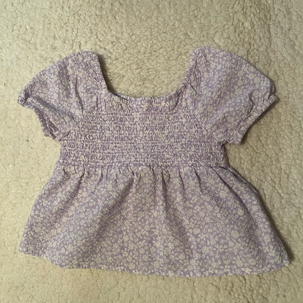 Cat & Jack Girls’ Short Sleeve Floral Woven Top